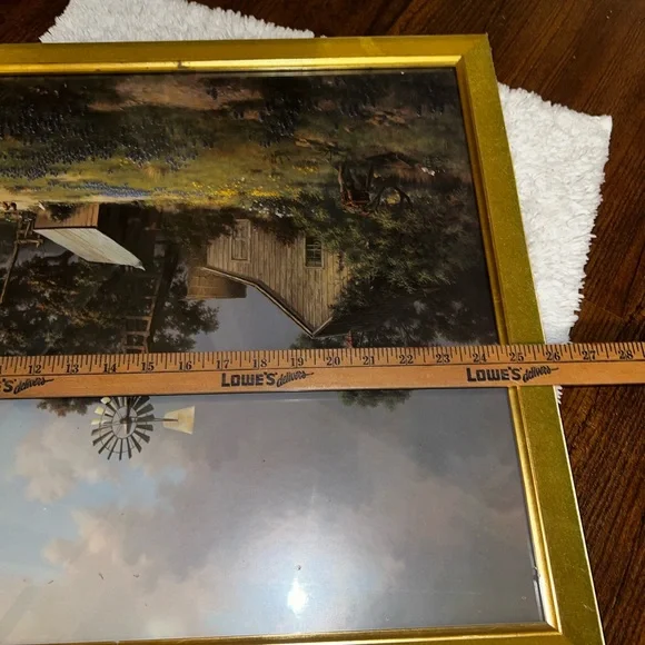 Vintage Windberg Rustic Farm Landscape Art - Picture 8 of 10